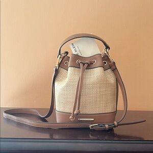 Anne Klein Tan and Brown Crossbody Bag